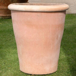 Vaso A Bugnolo Liscio Alto Terracotta Pot