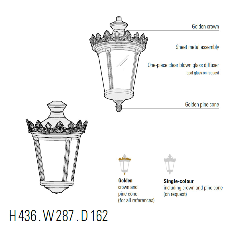 Louvre Model 4 Wall Light