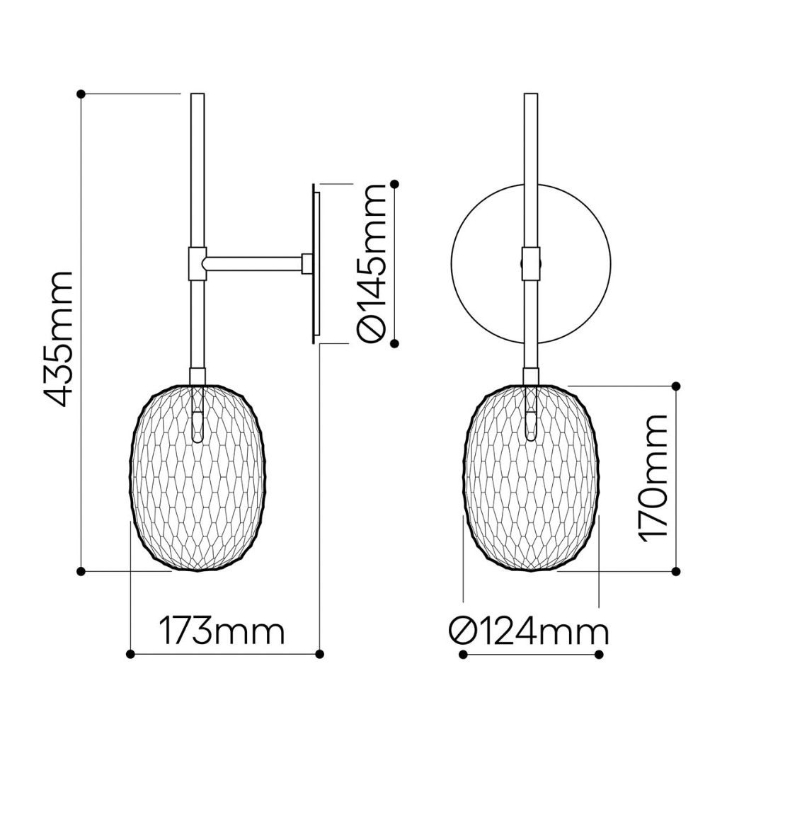 Metamorphis Wall Light Large