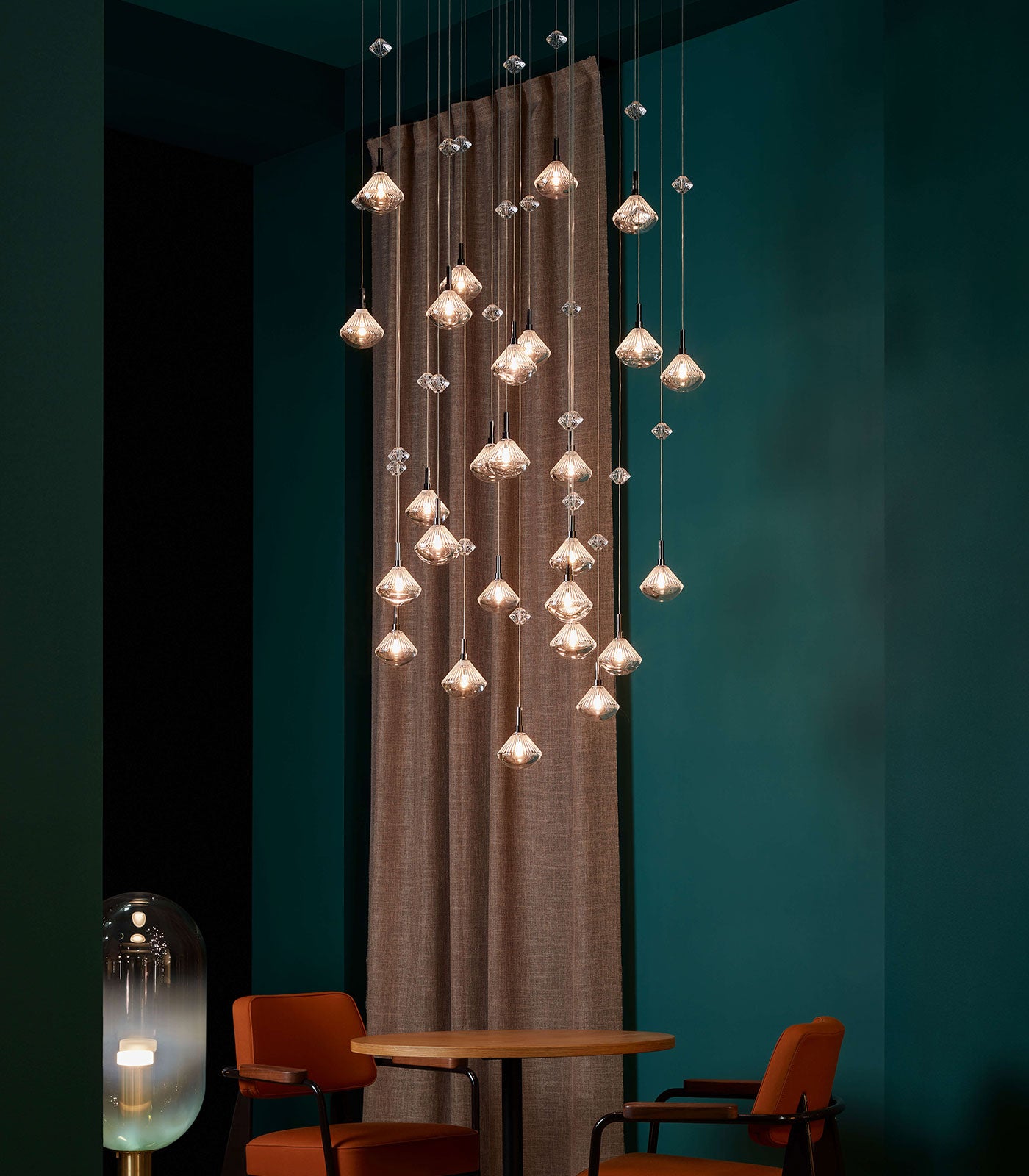 Stellar Dust Pendant Light With Bead