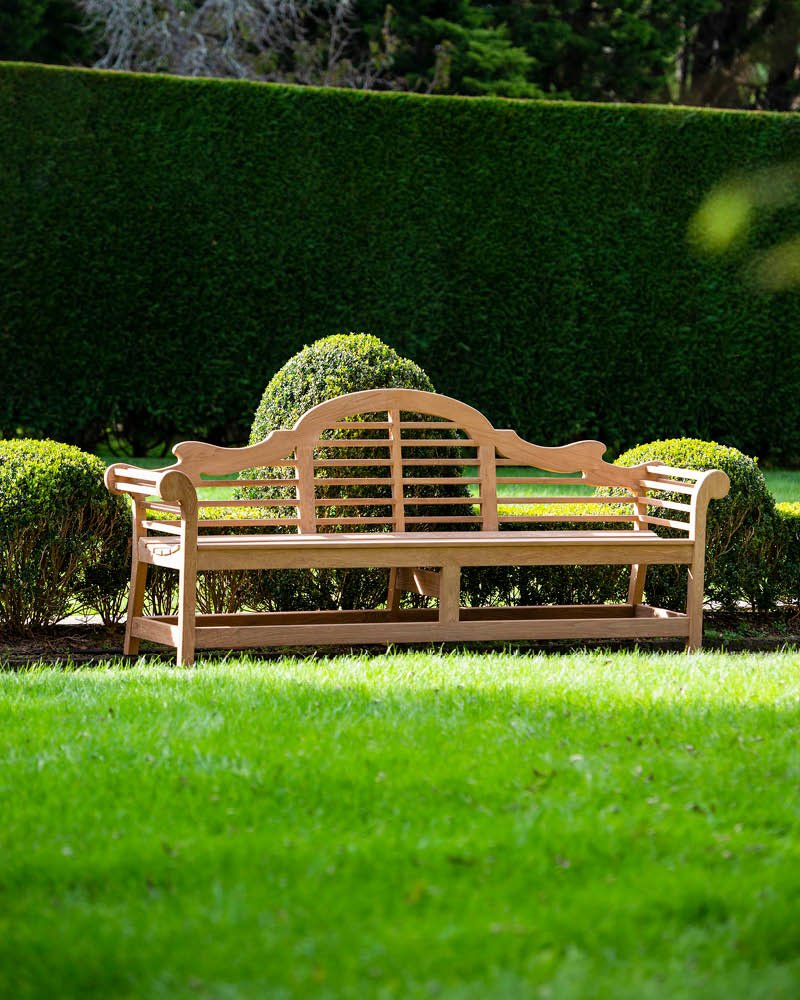 Lutyens teak online garden bench